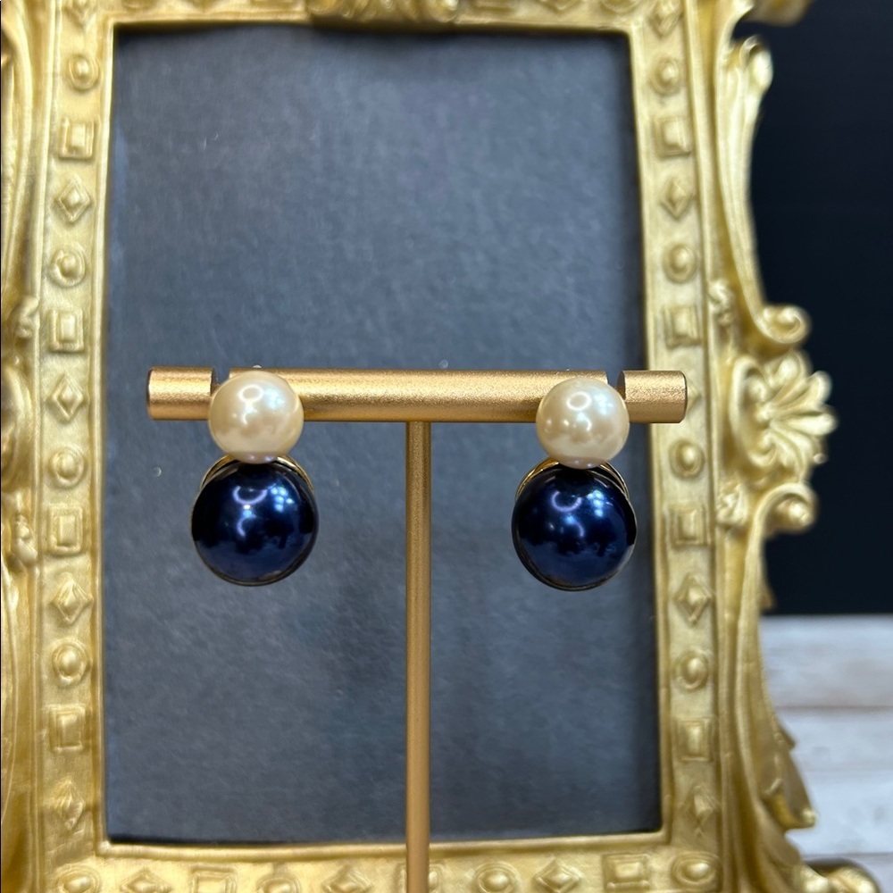 Liz Claiborne Elegant Faux Pearl Stud Earrings